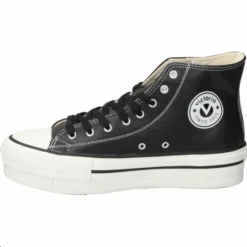 Botas Victoria Plataforma Piel Negro Mujer -Zapato Tienda De Ventas botas victoria plataforma piel negro mujer 2