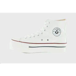 Botas Victoria Tribu Doble Botín Lona Blanco Mujer -Zapato Tienda De Ventas botas victoria tribu doble botin lona blanco mujer 2