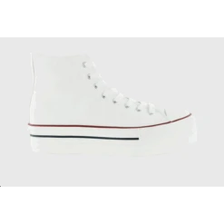 Botas Victoria Tribu Doble Botín Lona Blanco Mujer