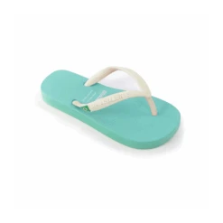 Chanclas Brasileras Classic Combi Verde Agua Blanco Niños