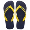Chanclas Havaianas Brasil Logo Marino Amarillo Unisex