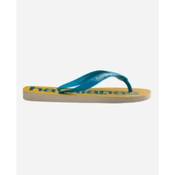 Chanclas Havaianas Top Logomania 2 Amarillo Azul Unisex -Zapato Tienda De Ventas chanclas havaianas top logomania 2 amarillo azul unisex 2