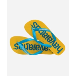 Chanclas Havaianas Top Logomania 2 Amarillo Azul Unisex -Zapato Tienda De Ventas chanclas havaianas top logomania 2 amarillo azul unisex 3