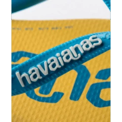 Chanclas Havaianas Top Logomania 2 Amarillo Azul Unisex -Zapato Tienda De Ventas chanclas havaianas top logomania 2 amarillo azul unisex 4
