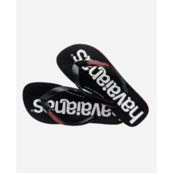 Chanclas Havaianas Top Logomania 2 Negro Rojo Unisex -Zapato Tienda De Ventas chanclas havaianas top logomania 2 negro rojo unisex 3