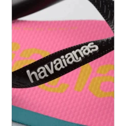 Chanclas Havaianas Top Logomania 2 Rosa Negro Azul Mujer -Zapato Tienda De Ventas chanclas havaianas top logomania 2 rosa negro azul mujer 4