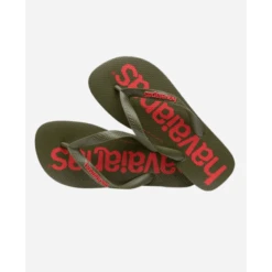 Chanclas Havaianas Top Logomania 2 Verde Rojo Unisex -Zapato Tienda De Ventas chanclas havaianas top logomania 2 verde rojo unisex 3