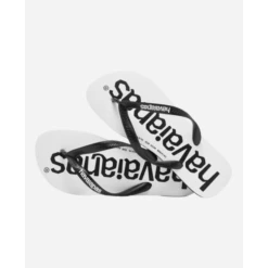 Chanclas Havaianas Top Logomania Blanco Negro Unisex -Zapato Tienda De Ventas chanclas havaianas top logomania blanco negro unisex 3