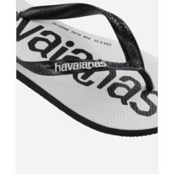 Chanclas Havaianas Top Logomania Blanco Negro Unisex -Zapato Tienda De Ventas chanclas havaianas top logomania blanco negro unisex 4