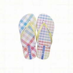 Chanclas Ipanema Sem Iual POP Blanco Amarillo Azul Mujer