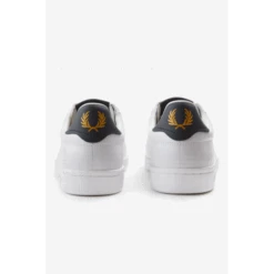 Zapatillas Fred Perry B721 Leather Blanco Azul Hombre -Zapato Tienda De Ventas zapatillas fred perry b721 leather blanco azul hombre 2