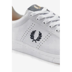 Zapatillas Fred Perry B721 Leather Blanco Azul Hombre -Zapato Tienda De Ventas zapatillas fred perry b721 leather blanco azul hombre 3
