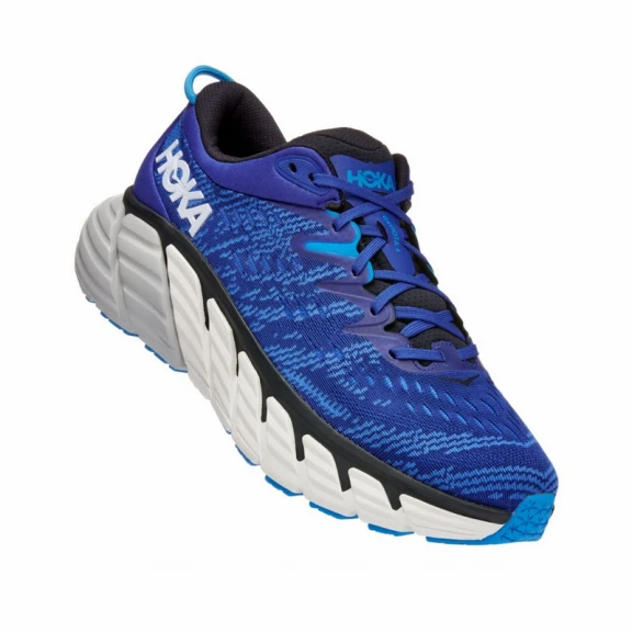 Zapatillas Hoka Gaviota 4 Azul Blanco Hombre 5 Zapatillas Hoka Gaviota 4 Azul Blanco Hombre - Imagen 3