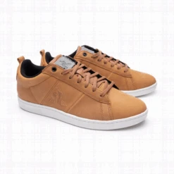 Zapatillas Le Coq Sportif CourtClassic Black Jean Marrón -Zapato Tienda De Ventas zapatillas le coq sportif courtclassic black jean marron 2