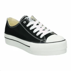 Zapatillas Lona Victoria Plataforma 1061100 Negro Mujer -Zapato Tienda De Ventas zapatillas lona victoria plataforma 1061100 negro mujer 4
