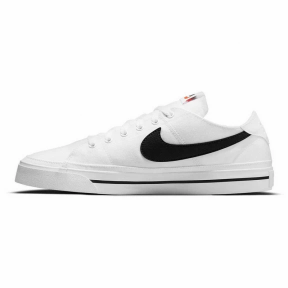 Zapatillas Nike Court Legacy Canvas Blanco Negro Unisex 4 Zapatillas Nike Court Legacy Canvas Blanco Negro Unisex - Imagen 2