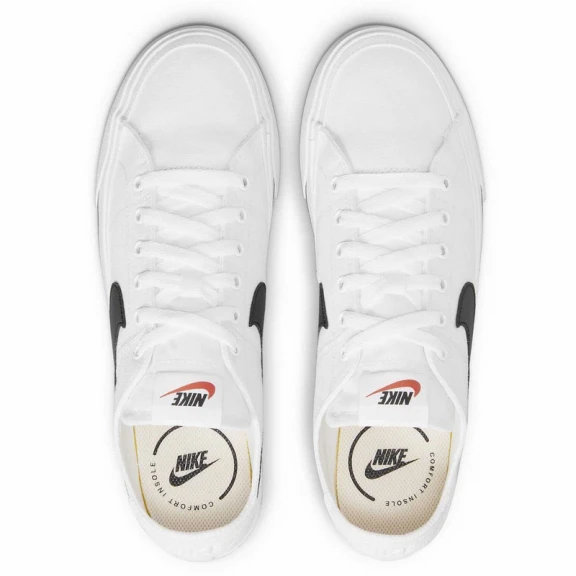 Zapatillas Nike Court Legacy Canvas Blanco Negro Unisex 7 Zapatillas Nike Court Legacy Canvas Blanco Negro Unisex - Imagen 5