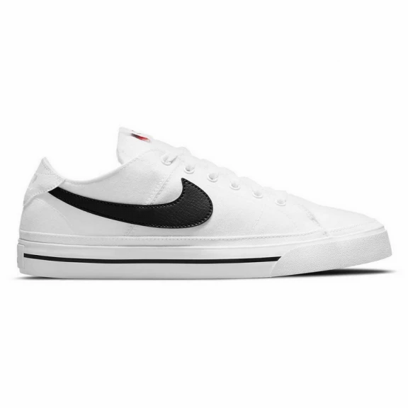 Zapatillas Nike Court Legacy Canvas Blanco Negro Unisex 3 Zapatillas Nike Court Legacy Canvas Blanco Negro Unisex