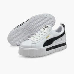 Zapatillas Puma Mayze Lth Blanco Azul Oscuro Mujer -Zapato Tienda De Ventas zapatillas puma mayze lth blanco azul oscuro mujer 2