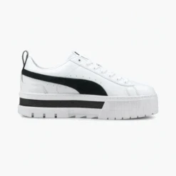 Zapatillas Puma Mayze Lth Blanco Azul Oscuro Mujer