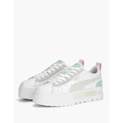 Zapatillas Puma Mayze Mix Blanco Gris Verde Rosa Mujer -Zapato Tienda De Ventas zapatillas puma mayze mix blanco gris verde rosa mujer 2