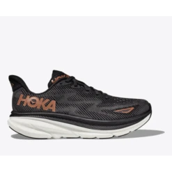 Zapatillas Running Hoka Clifton 9 Negro Bronce Mujer