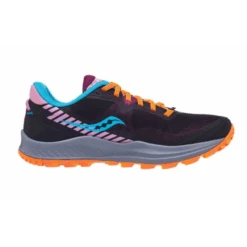 Zapatillas Running Saucony Peregrine 11 Negro Malva Mujer