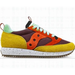 Zapatillas Saucony Jazz 81 Granate Naranja Mostaza Hombre