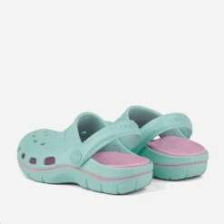 Zuecos Coqui Jumper Verde Menta Rosa Junior -Zapato Tienda De Ventas zuecos coqui jumper verde menta rosa junior 2